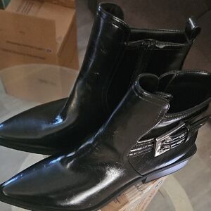 Wild Fable Black Ankle Boots with Buckle Detail